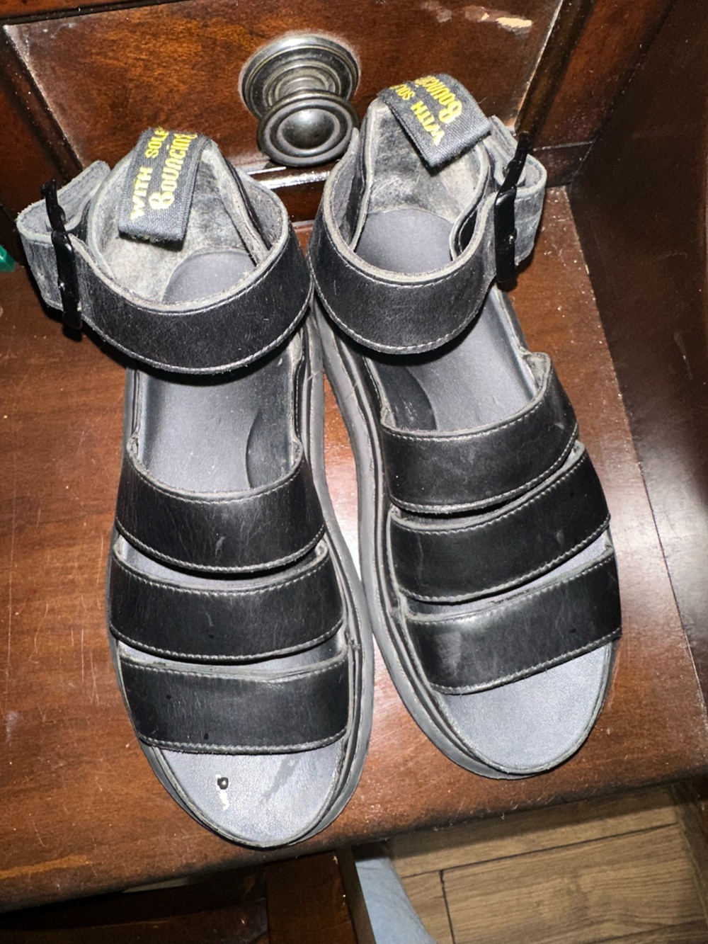 Dr Martens Black Strappy Comfort Sandals